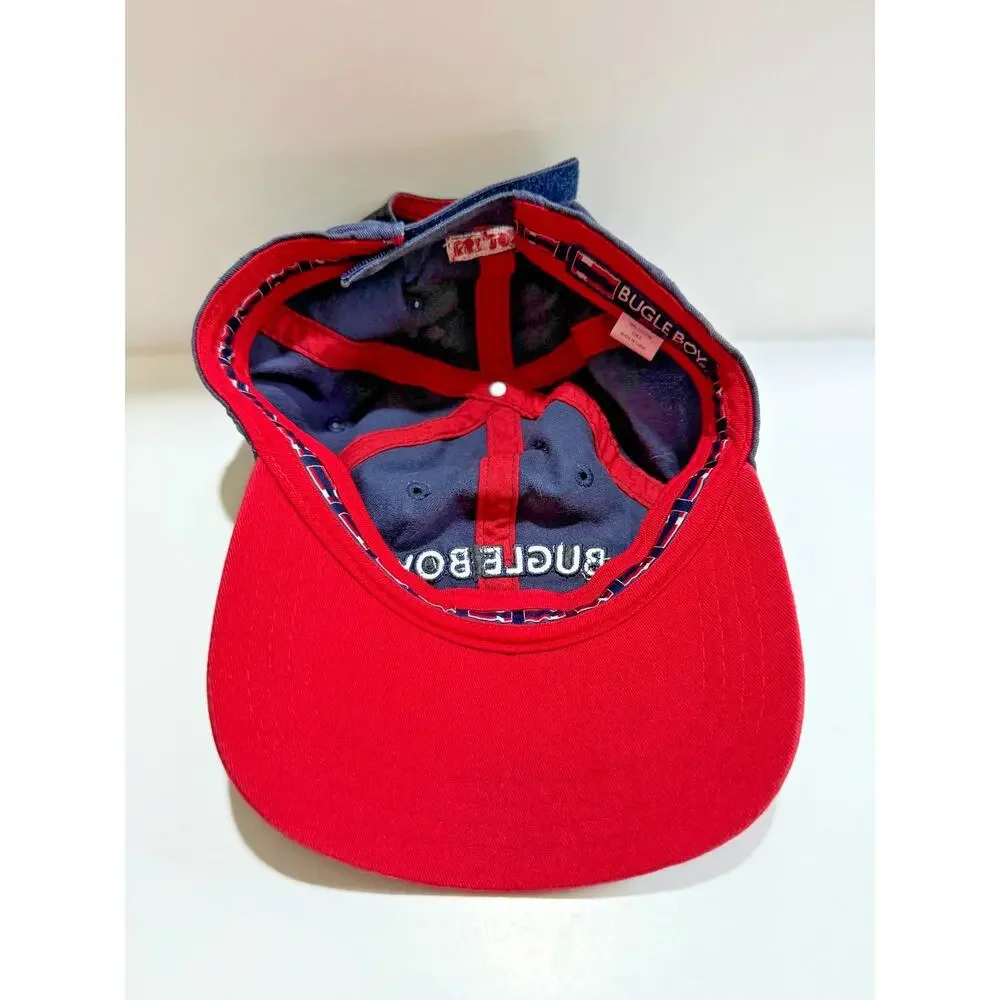 Bugle Boy Hat Cap Strap Back Embroidered Flag Dad 90s Y2K useed